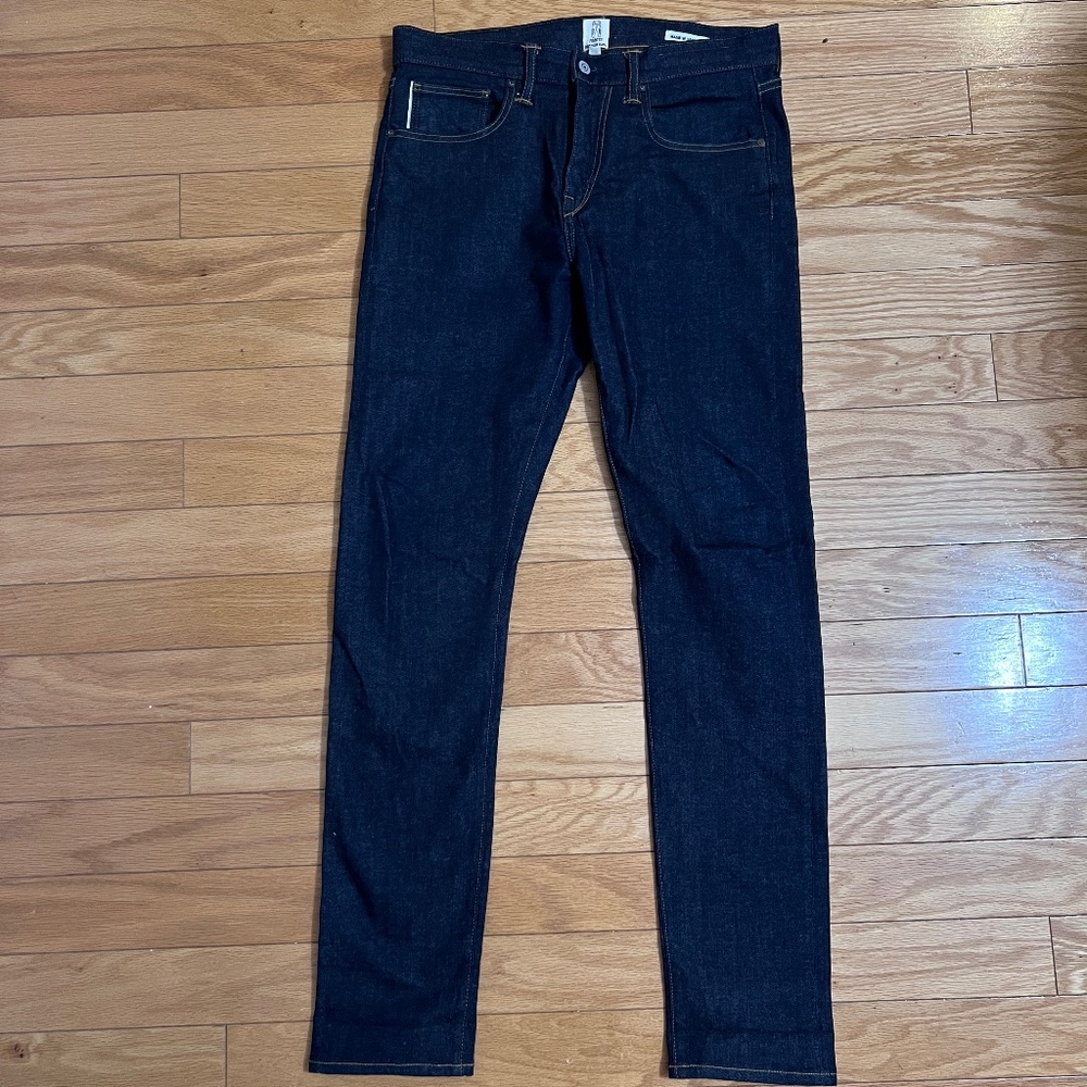 Hiroshi Kato Very Dark Wash Jeans, 32